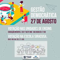 Gestão Democrática será implantada na rede de ensino municipal com realizações de eleições de gestores escolares.